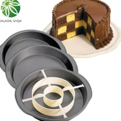 Tom Küche & Esszimmer-Schachbrett-Kuchenform-Set – 3 antihaftbeschichtete Backformen für Schichtkuchen