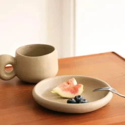 Plates u0026 More Küche & Esszimmer-Schlichtes Küchengeschirr-Set – Tasse, Wasserkocher, Schüssel, Teller, Teekanne und Gebäckteller