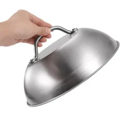 Tom Küche & Esszimmer-Schmelzkuppel aus Edelstahl – perfekt zum Braten von Burgern und Käse