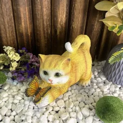 The Decor Haven Outdoor & Garten|Beleuchtung-Schmetterlingsharzlampe – Einzigartige dekorative Beleuchtung für Zuhause