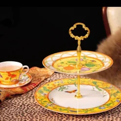 Feast u0026 Flair Küche & Esszimmer-Schmetterlings-Küchengeschirr-Set – Kaffeetassen, Untertassen, Kaffeekanne, Milchkännchen, Zuckerdose, Kuchenteller