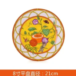 Feast u0026 Flair Küche & Esszimmer-Schmetterlings-Küchengeschirr-Set – Kaffeetassen, Untertassen, Kaffeekanne, Milchkännchen, Zuckerdose, Kuchenteller