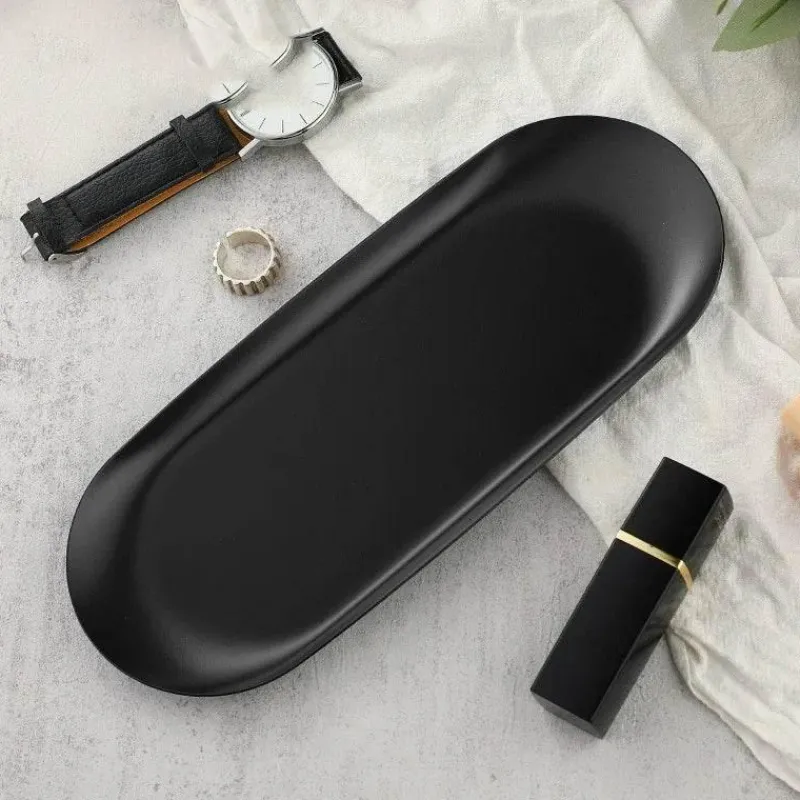 Tom Küche & Esszimmer-Schmucktablett aus Edelstahl – Schreibtisch-Organizerplatte