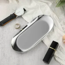 Tom Küche & Esszimmer-Schmucktablett aus Edelstahl – Schreibtisch-Organizerplatte