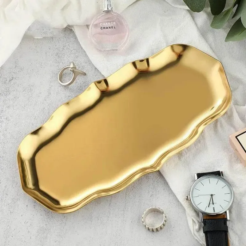 Tom Küche & Esszimmer-Schmucktablett aus Edelstahl – Schreibtisch-Organizerplatte