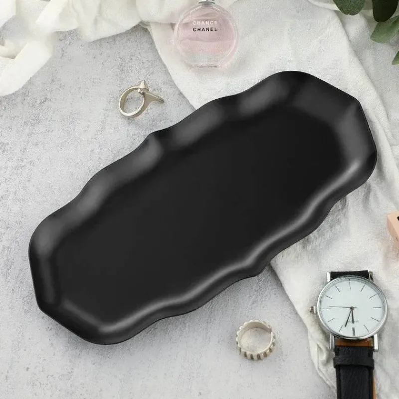 Tom Küche & Esszimmer-Schmucktablett aus Edelstahl – Schreibtisch-Organizerplatte