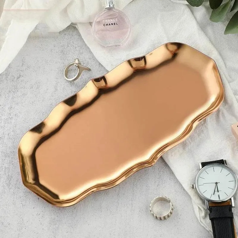 Tom Küche & Esszimmer-Schmucktablett aus Edelstahl – Schreibtisch-Organizerplatte