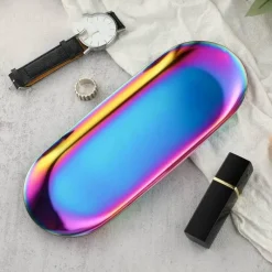 Tom Küche & Esszimmer-Schmucktablett aus Edelstahl – Schreibtisch-Organizerplatte