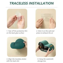 The Blissful Bath Badezimmer-Schnecken-Toilettenpapier-Aufbewahrungsbox - Niedlicher Badezimmer-Organizer