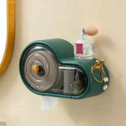 The Blissful Bath Badezimmer-Schnecken-Toilettenpapier-Aufbewahrungsbox - Niedlicher Badezimmer-Organizer