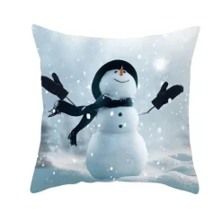 The Cushion Corner Bettzeug-Schneemann Kissenbezug - Winter Weihnachtsdekoration