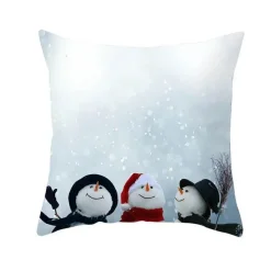 The Cushion Corner Bettzeug-Schneemann Kissenbezug - Winter Weihnachtsdekoration