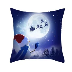 The Cushion Corner Bettzeug-Schneemann Kissenbezug - Winter Weihnachtsdekoration