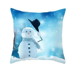 The Cushion Corner Bettzeug-Schneemann Kissenbezug - Winter Weihnachtsdekoration