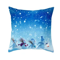 The Cushion Corner Bettzeug-Schneemann Kissenbezug - Winter Weihnachtsdekoration