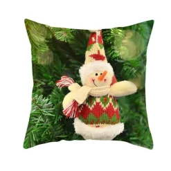 The Cushion Corner Bettzeug-Schneemann Kissenbezug - Winter Weihnachtsdekoration