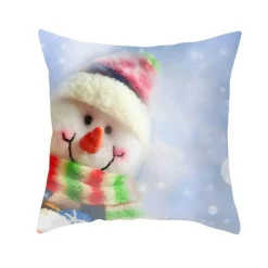 The Cushion Corner Bettzeug-Schneemann Kissenbezug - Winter Weihnachtsdekoration