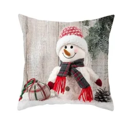 The Cushion Corner Bettzeug-Schneemann Kissenbezug - Winter Weihnachtsdekoration