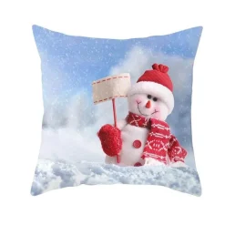The Cushion Corner Bettzeug-Schneemann Kissenbezug - Winter Weihnachtsdekoration