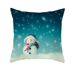 The Cushion Corner Bettzeug-Schneemann Kissenbezug - Winter Weihnachtsdekoration