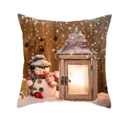 The Cushion Corner Bettzeug-Schneemann Kissenbezug - Winter Weihnachtsdekoration