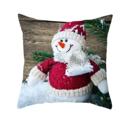 The Cushion Corner Bettzeug-Schneemann Kissenbezug - Winter Weihnachtsdekoration