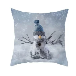 The Cushion Corner Bettzeug-Schneemann Kissenbezug - Winter Weihnachtsdekoration