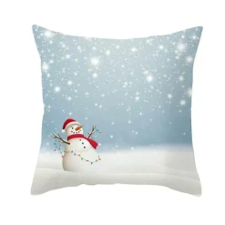 The Cushion Corner Bettzeug-Schneemann Kissenbezug - Winter Weihnachtsdekoration