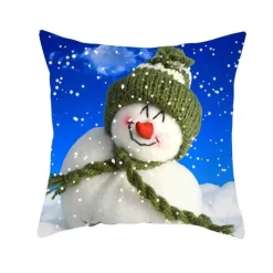 The Cushion Corner Bettzeug-Schneemann Kissenbezug - Winter Weihnachtsdekoration