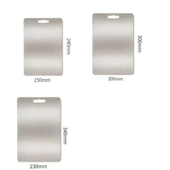 Tom Küche & Esszimmer-Schneidebrett aus Edelstahl – robuster Hackklotz für Obst, Gemüse und Fleisch