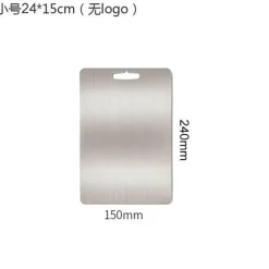 Tom Küche & Esszimmer-Schneidebrett aus Edelstahl – robuster Hackklotz für Obst, Gemüse und Fleisch