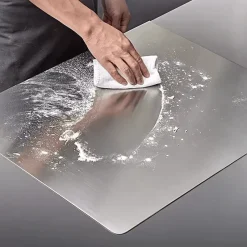 Tom Küche & Esszimmer-Schneidebrett aus Edelstahl – robuster Hackklotz für Obst, Gemüse und Fleisch