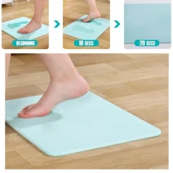 The Blissful Bath Badezimmer-Schnelltrocknende, rutschfeste Badematte – schnelltrocknender Badezimmerteppich