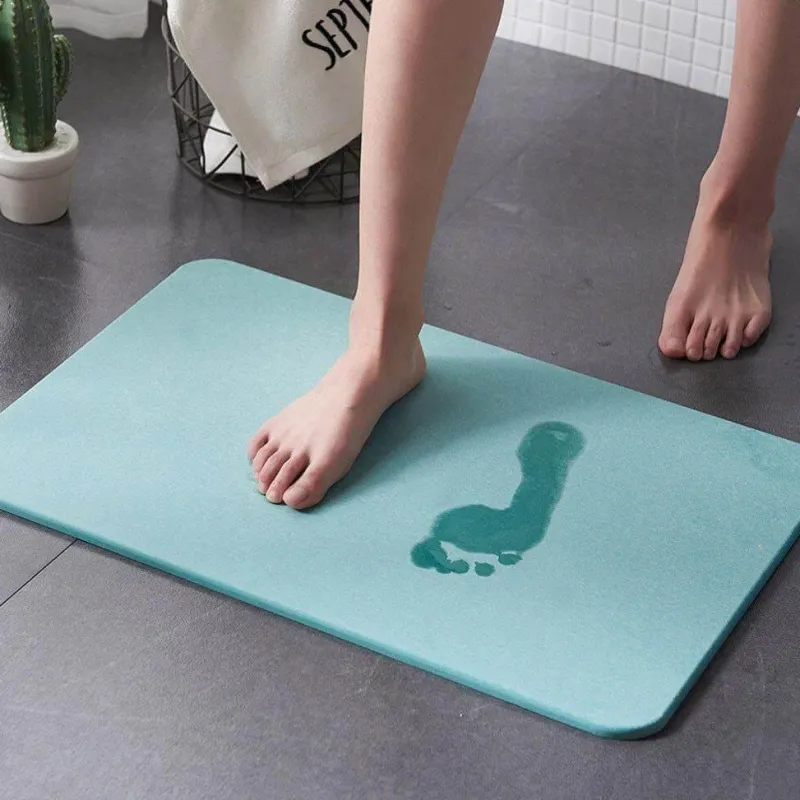 The Blissful Bath Badezimmer-Schnelltrocknende, rutschfeste Badematte – schnelltrocknender Badezimmerteppich