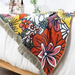 Wrap u0026 Relax Bettzeug-Schnelltrocknendes Badetuch aus Gaze mit Blumenmotiv, 80 x 160 cm, saugfähig, weich