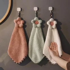 Tom Küche & Esszimmer-Schnelltrocknendes Küchentuch aus Korallenfleece mit Sonnenblumen-Design – sehr saugfähig und weich