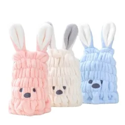 Kinder The Decor Haven Kinderwagen & Zubehör-Schnelltrocknendes Kinderhandtuch – Niedliches Hasenohren-Design