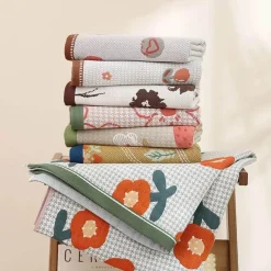 Wrap u0026 Relax Bettzeug-Schnelltrocknendes, mehrlagiges Gaze-Badetuch – saugfähig, 80 x 160 cm, für Zuhause, Strand, Spa