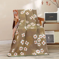 Wrap u0026 Relax Bettzeug-Schnelltrocknendes, mehrlagiges Gaze-Badetuch – saugfähig, 80 x 160 cm, für Zuhause, Strand, Spa