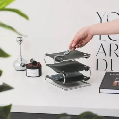 The Finishing Touch Wohndeko-Schreibtisch-Organizer aus Leder – Büroaufbewahrung im Oxford-Stil