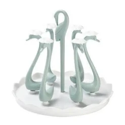 Brew Bliss Küche & Esszimmer-Schwanenglasbecher mit automatischem Abtropfsieb – Elegantes Trinkgeschirr