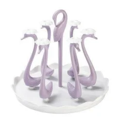 Brew Bliss Küche & Esszimmer-Schwanenglasbecher mit automatischem Abtropfsieb – Elegantes Trinkgeschirr