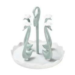 Brew Bliss Küche & Esszimmer-Schwanenglasbecher mit automatischem Abtropfsieb – Elegantes Trinkgeschirr