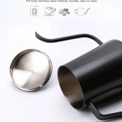 Tom Küche & Esszimmer-Schwanenhalskessel aus Edelstahl – 600 ml Übergießkanne für Kaffee und Tee