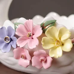 Plates u0026 More Küche & Esszimmer-Schwanen-Tablett-Set aus Keramik – elegante Obstschale und Aschenbecher für die Heimdekoration