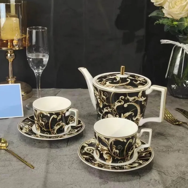 Feast u0026 Flair Küche & Esszimmer-Schwarzes Einhorn-Geschirrset – Elegantes Küchengeschirr