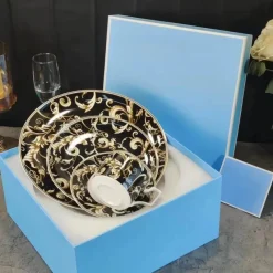 Feast u0026 Flair Küche & Esszimmer-Schwarzes Einhorn-Geschirrset – Elegantes Küchengeschirr