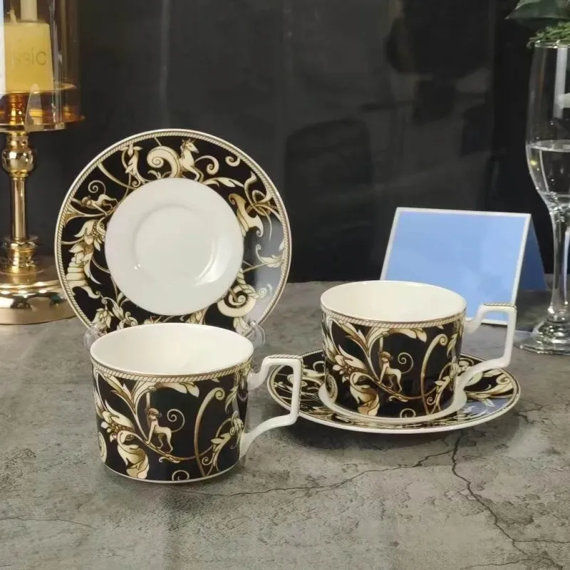 Feast u0026 Flair Küche & Esszimmer-Schwarzes Einhorn-Geschirrset – Elegantes Küchengeschirr