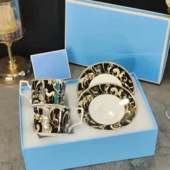 Feast u0026 Flair Küche & Esszimmer-Schwarzes Einhorn-Geschirrset – Elegantes Küchengeschirr