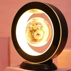 The Gilded Nest Beleuchtung-Schwebende magnetische Blumenvasenlampe – einzigartiges dekoratives LED-Licht